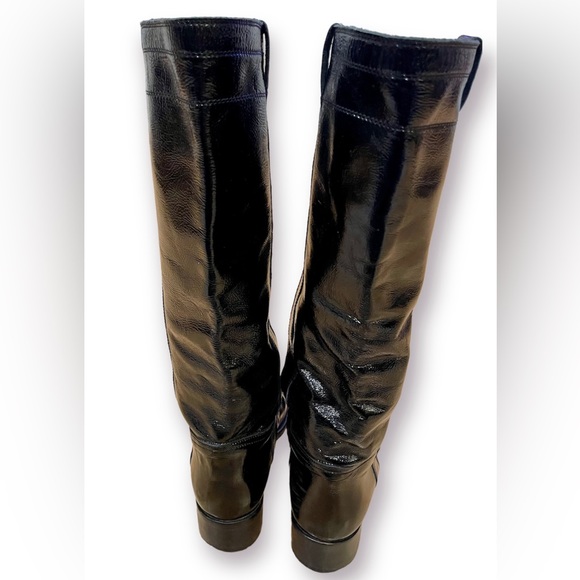 D'ESSAI Black Patent Leather Knee High Boots Size 8. - Picture 4 of 6